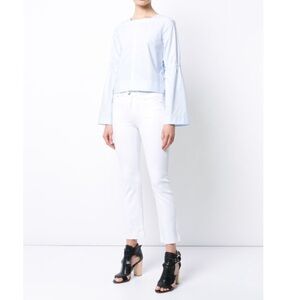 NEW • Derek Lam • Boxy Top Bell Sleeves Gingham 8